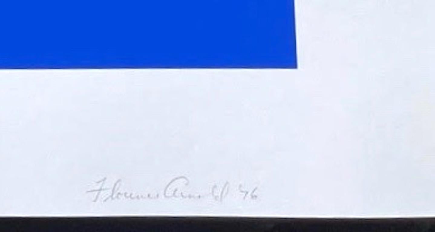 Amerikaner (1900-1994) Abstrakter farbiger Siebdruck, signiert und datiert  im Angebot 2