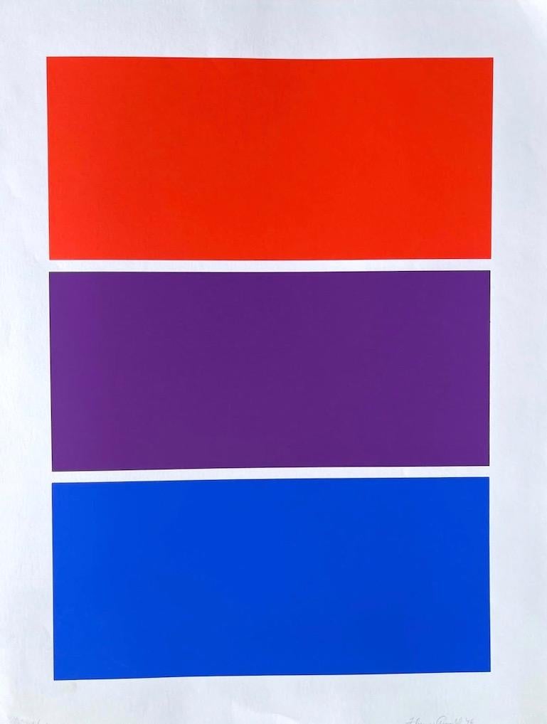 American (1900-1994) Abstract Colored Screen Print, Signed and Dated  For Sale 1