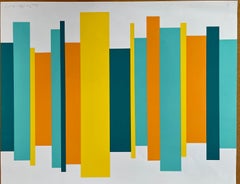 Florence Arnold 1970s Hard Edge Abstract Screen Print