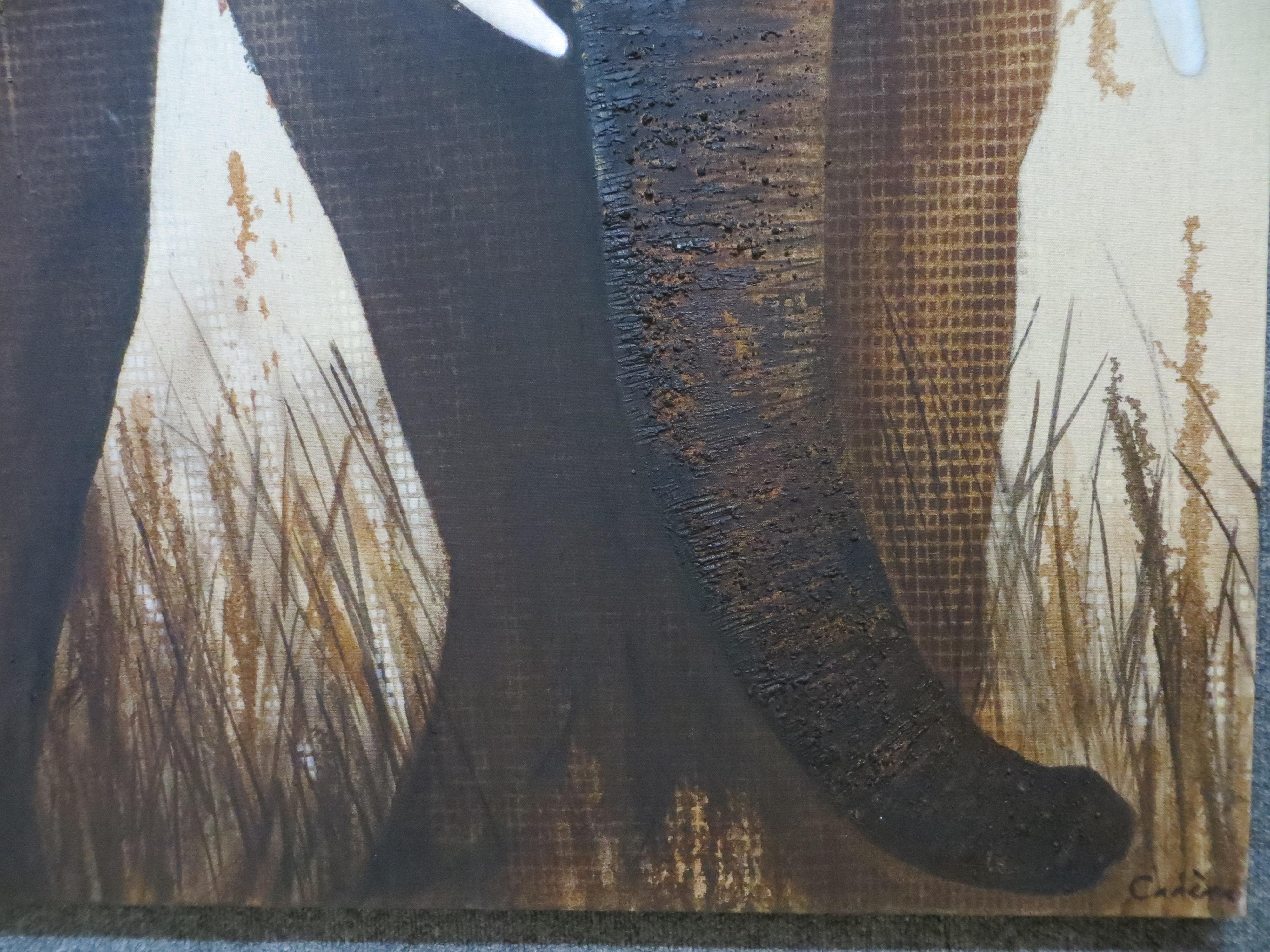 Maestoso - Animal Painting Marrone di FLORENCE CADENE