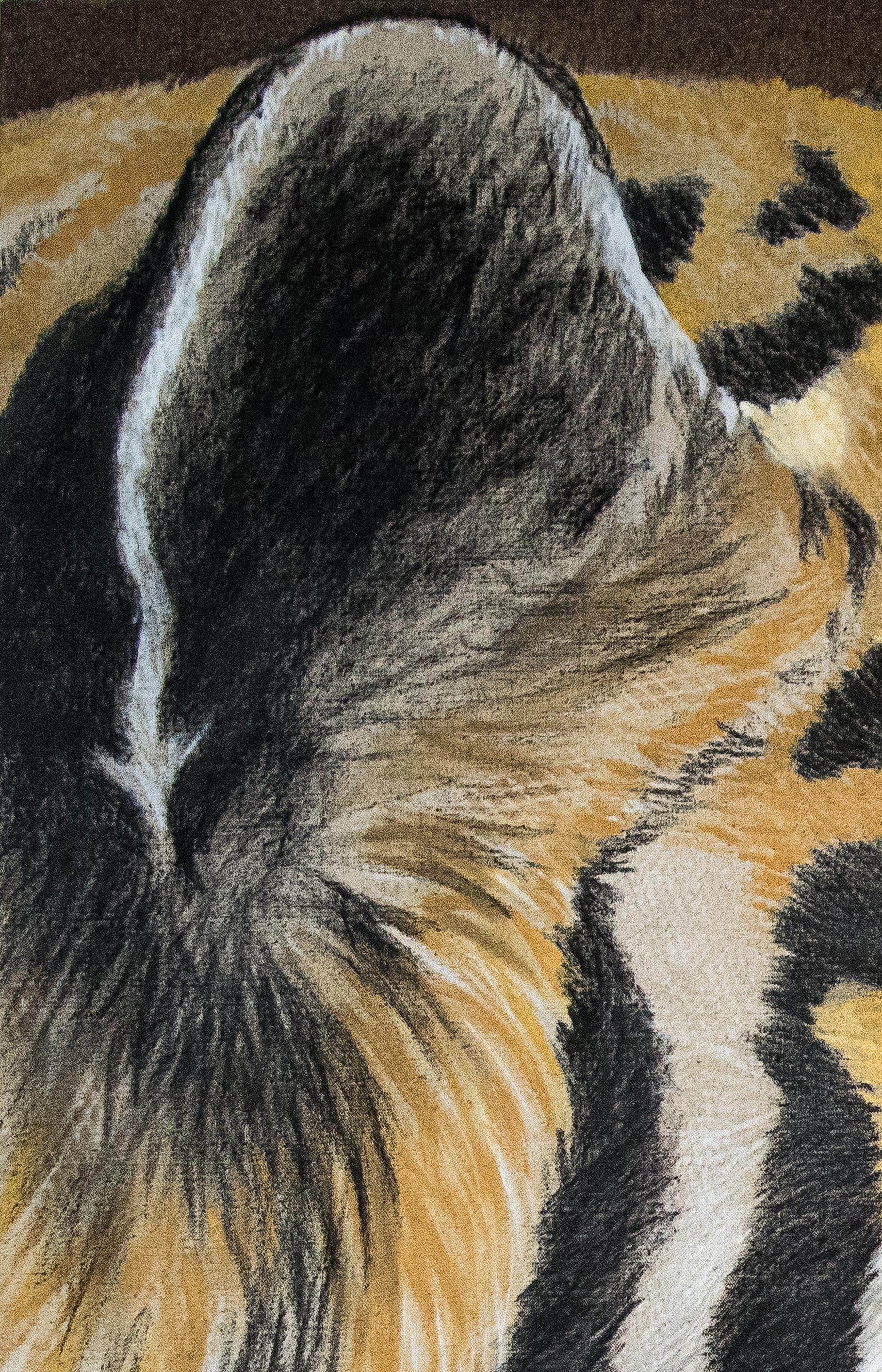 Tiger Profil  - Contemporary Painting by FLORENCE CADENE