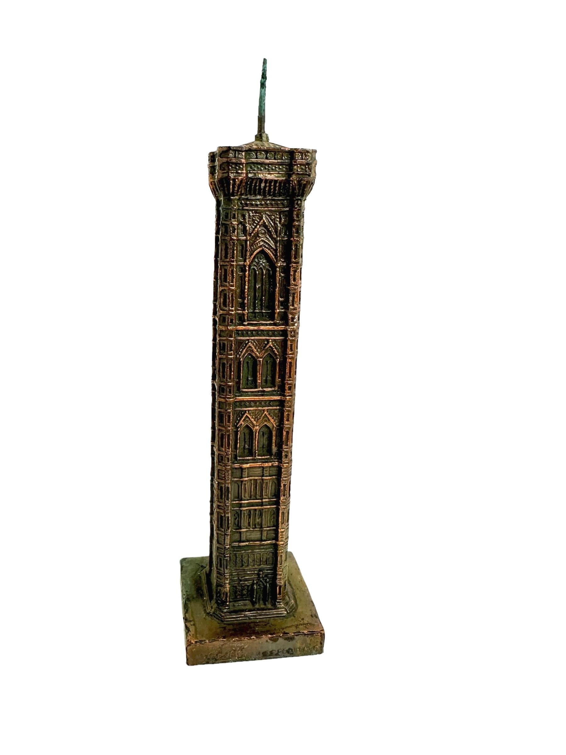 Florence City Tower Souvenir Gebäude Architektonisches Modell Vintage Italien 1930 (Italienisch) im Angebot
