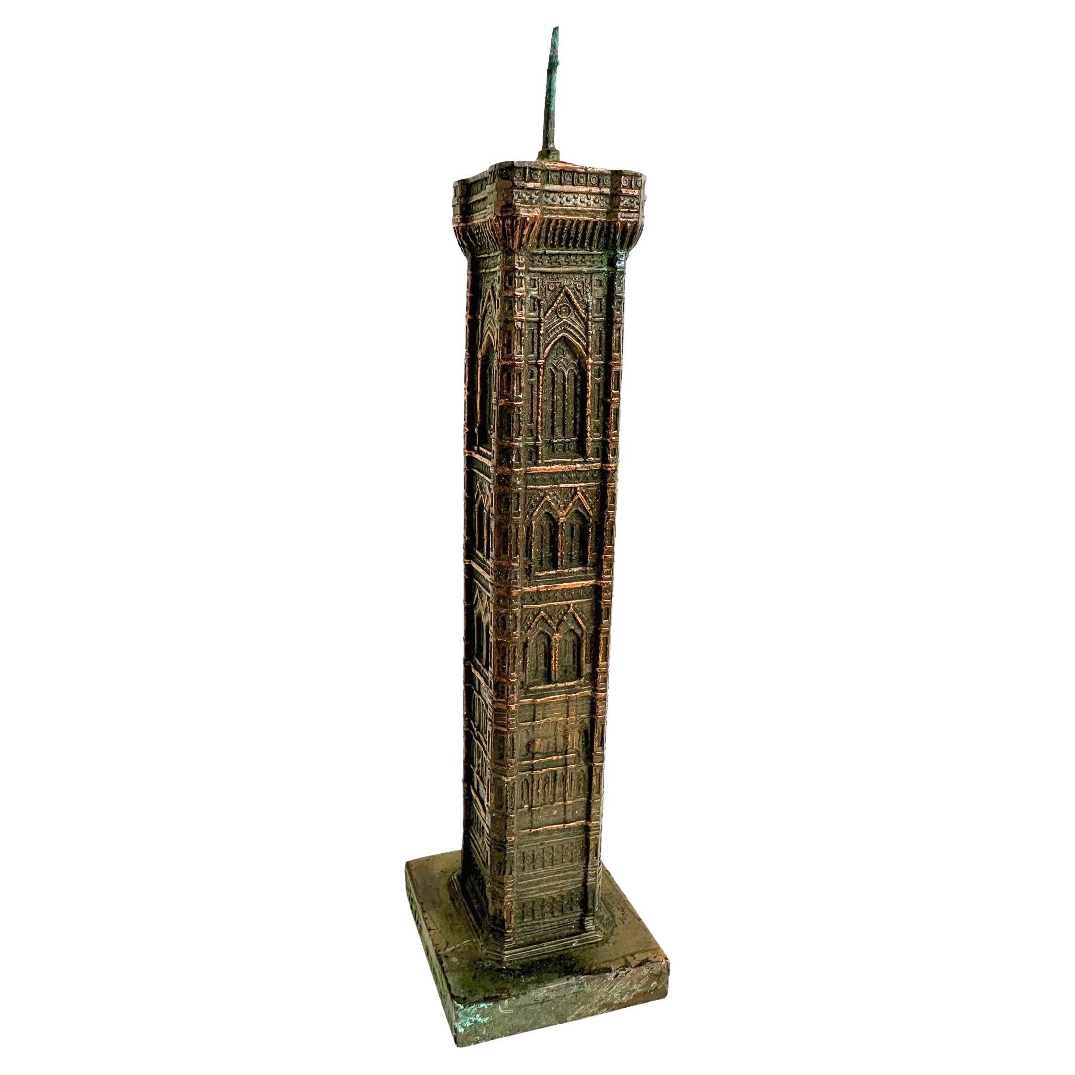 Florence City Tower Souvenir Gebäude Architektonisches Modell Vintage Italien 1930 im Angebot