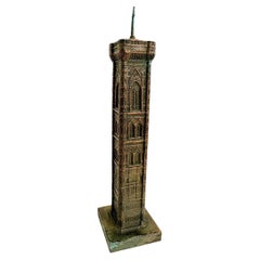 Torre della città di Firenze Souvenir Edificio Modello architettonico vintage Italia 1930