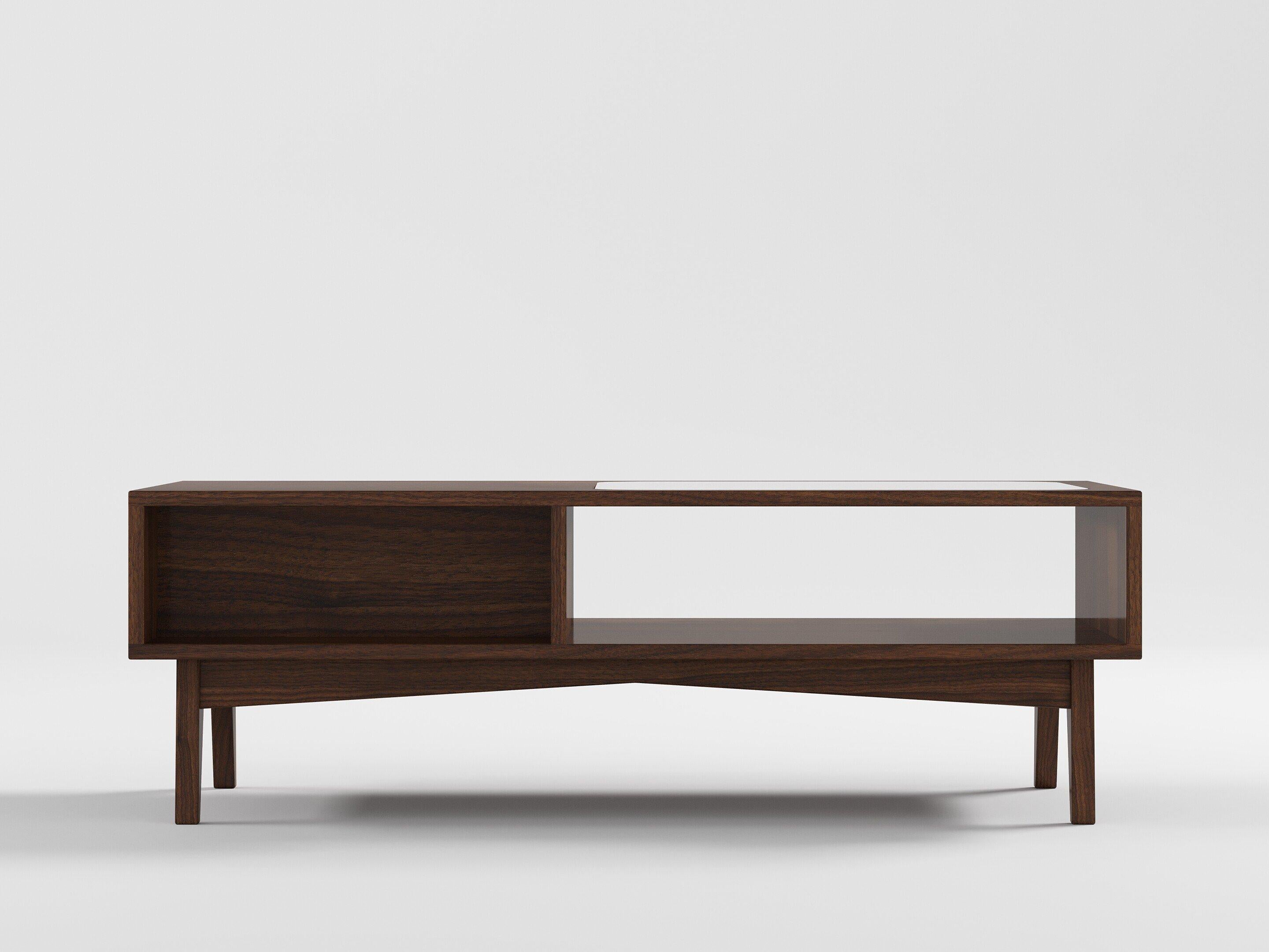 American Florence Coffee Table in Walnut Wood (Lychee) by The Spalty Dog For Sale