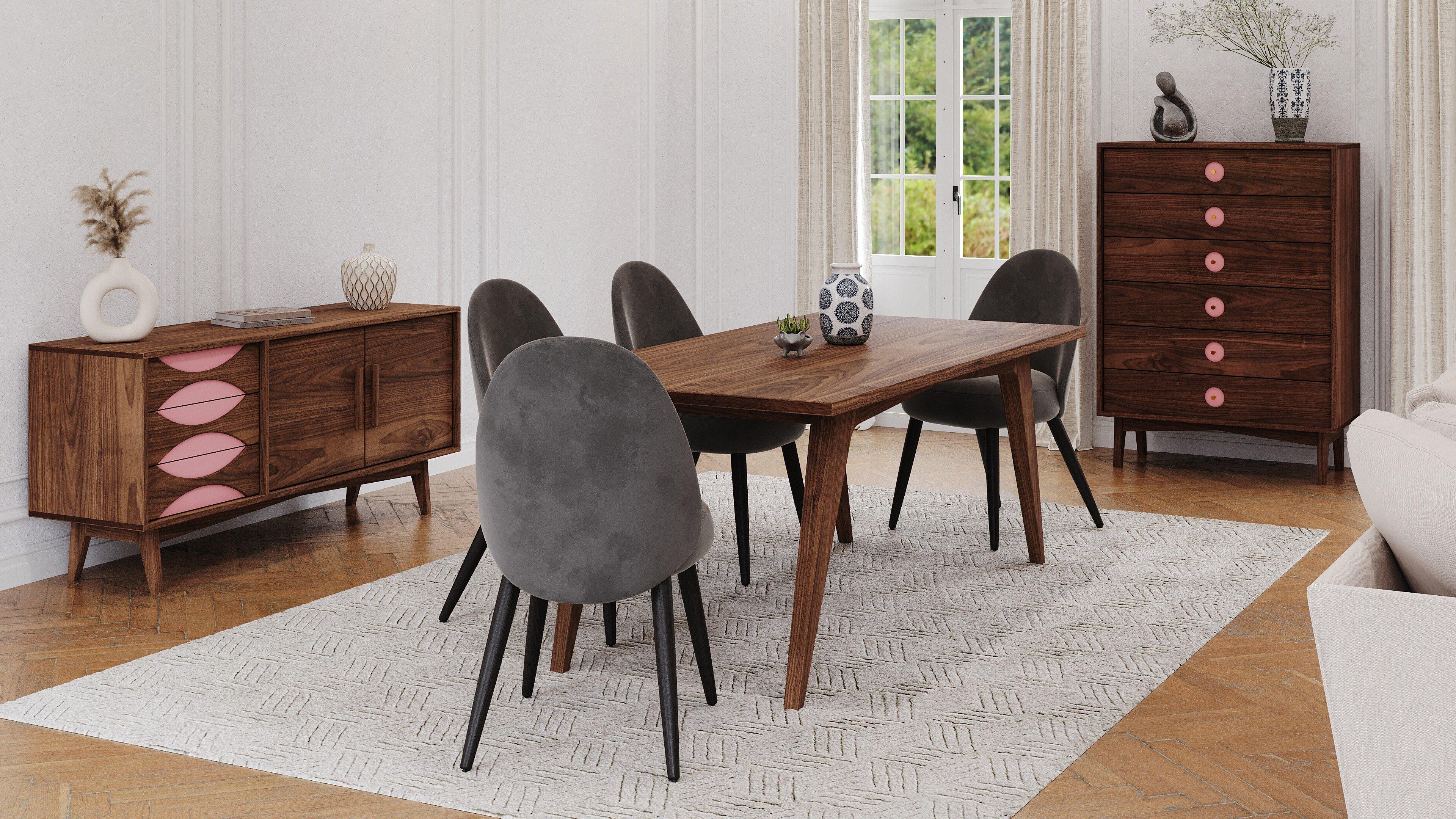Mesa de comedor Florence de madera de nogal by The Spalty Dog Estadounidense en venta