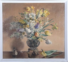 Florence Eliza Woolard (1878-1958) - Early 20th Century Oil, Spring Flowers