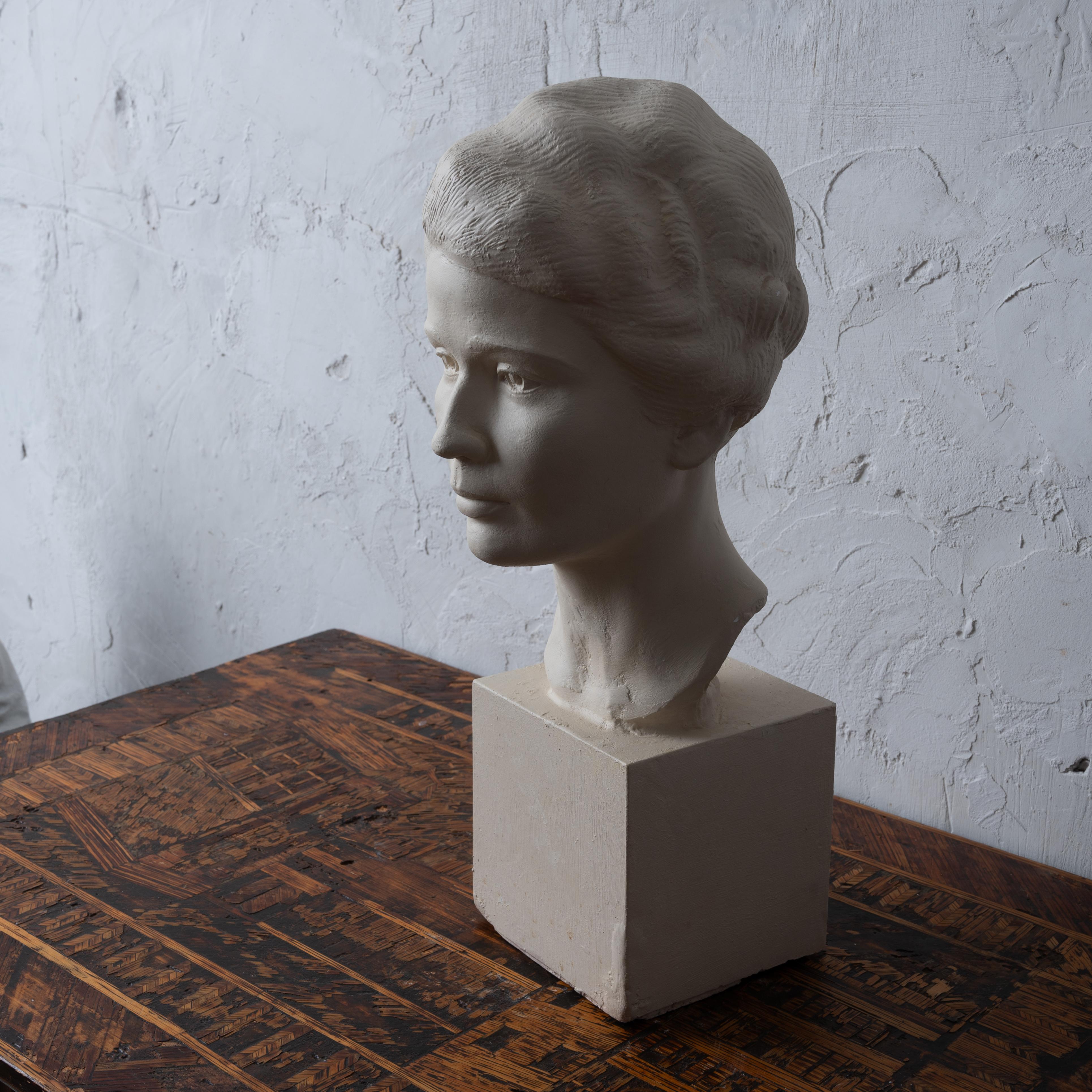 Mid-20th Century Florence Fiore Plaster Bust by Rosario Russell Fiore For Sale