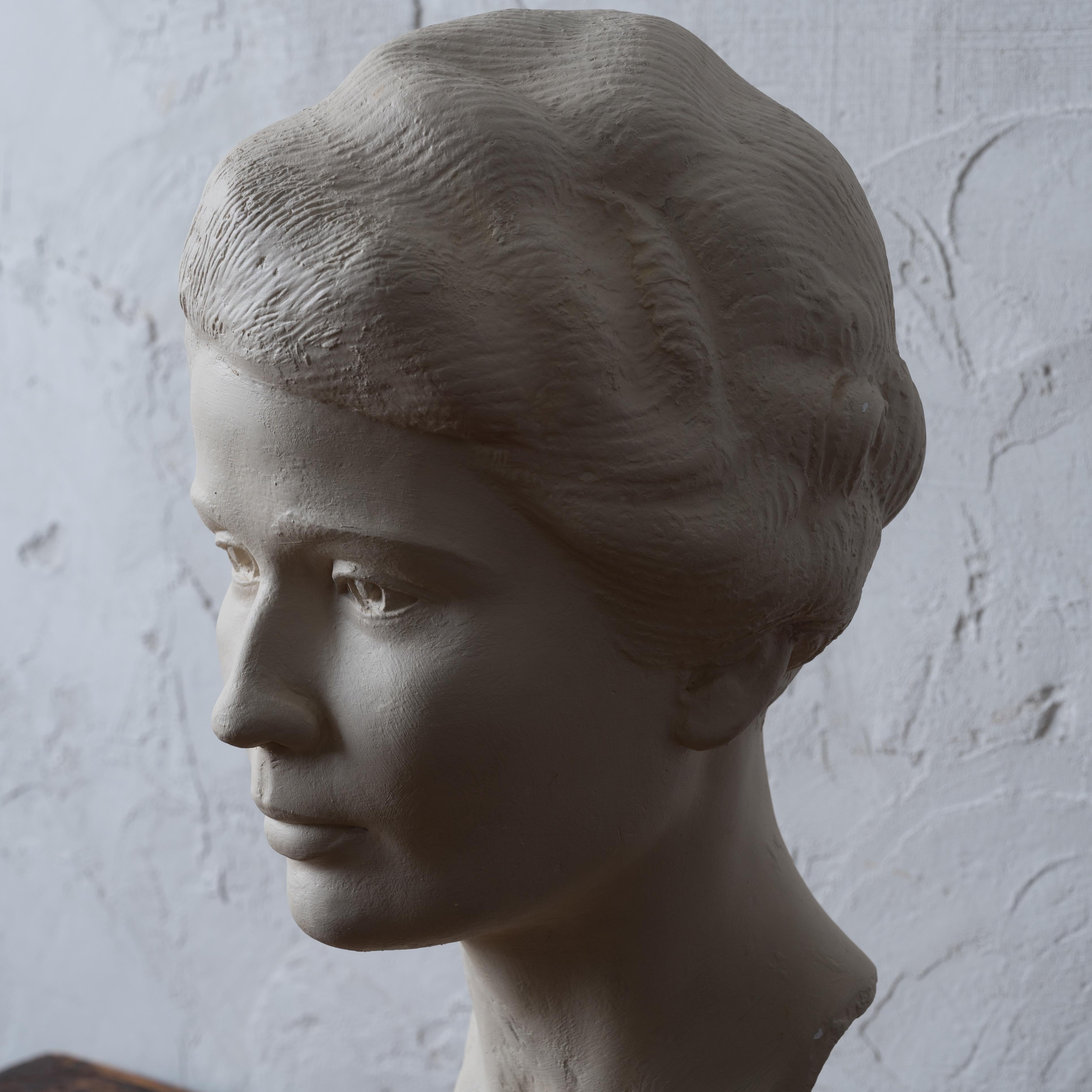 Florence Fiore Plaster Bust by Rosario Russell Fiore For Sale 2