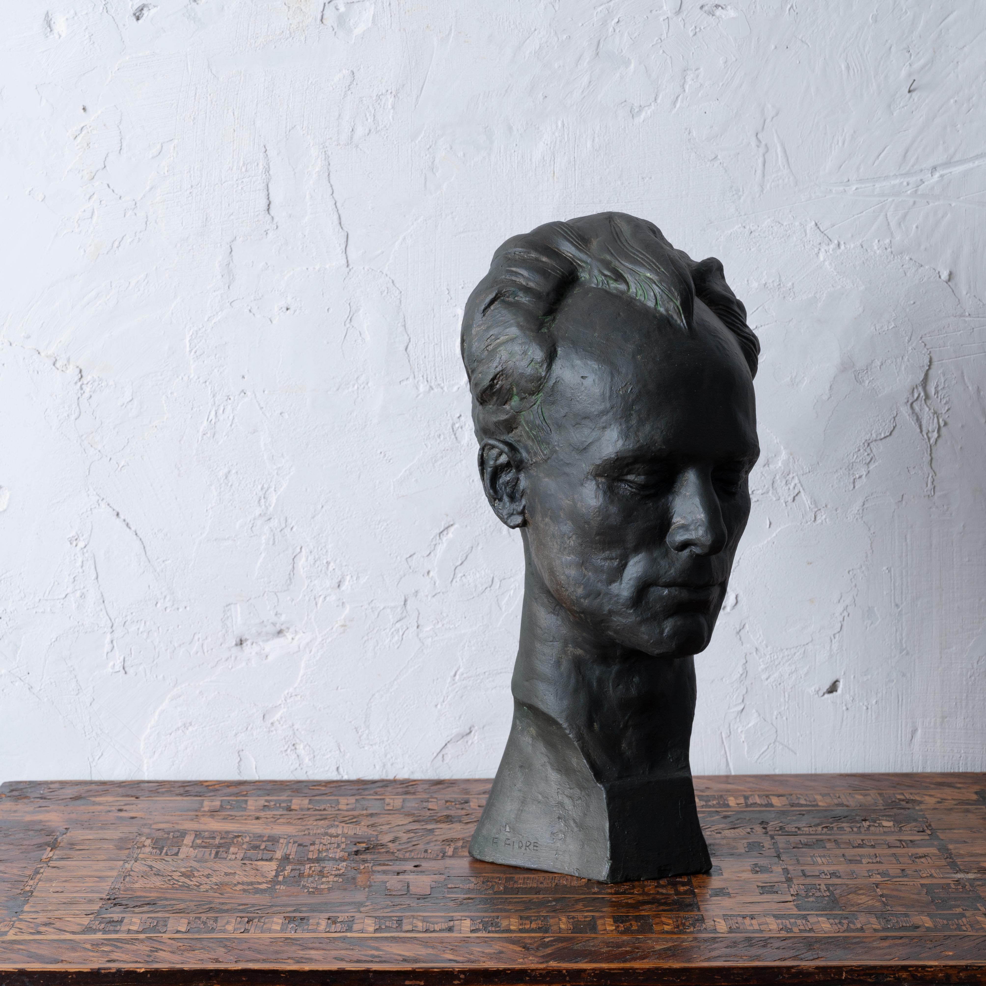 Florence Fiore - Rudolph Gruen Plaster Bust, c.1930s For Sale 4
