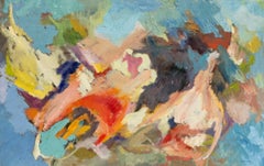 Colorful Abstract Expressionist Oil by Florence V. Mercolino Graziano