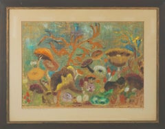 Mid Century Abstracted Botanical -- North Carolina Mushrooms