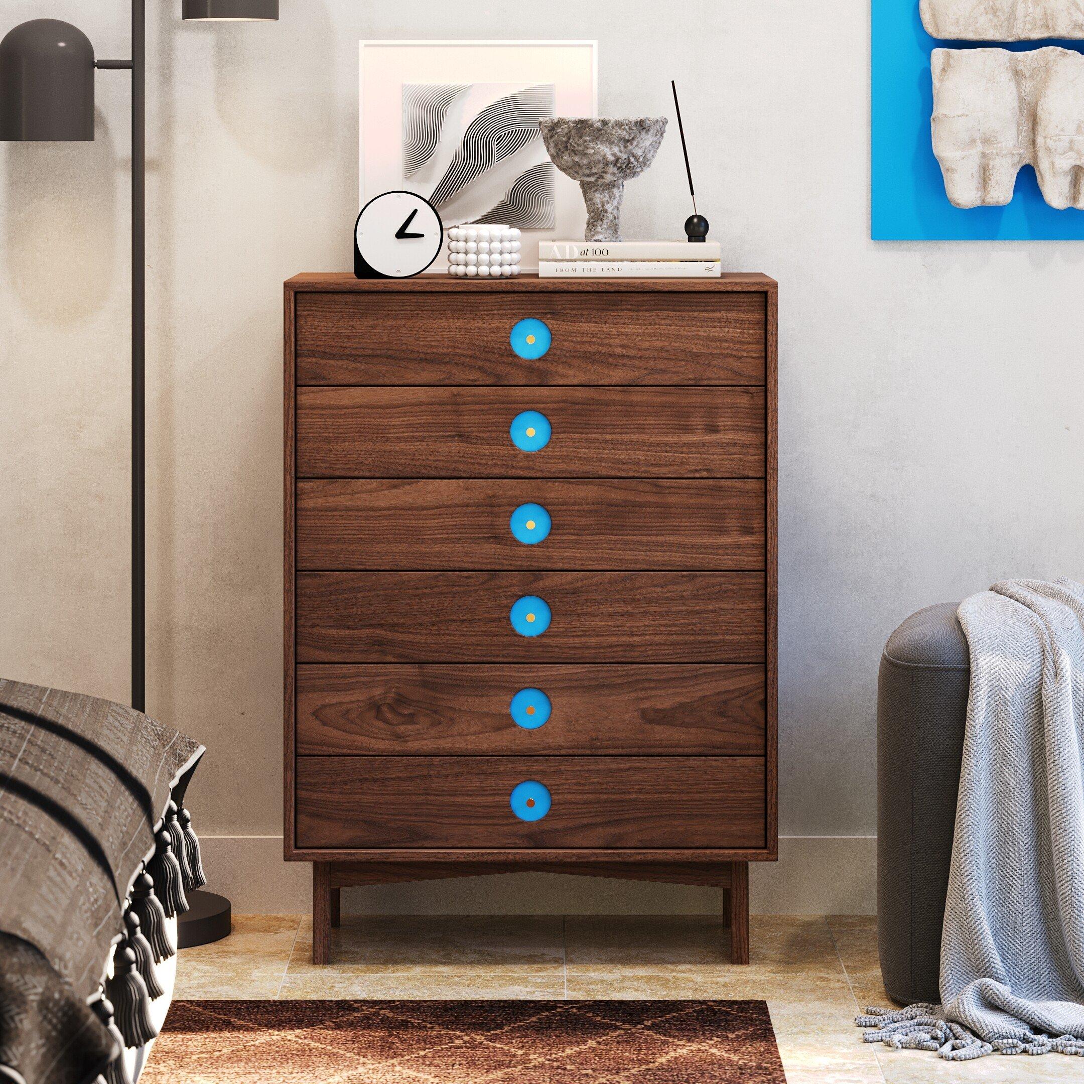 North American Florence Highboy Dresser in Ash Wood (Lychee) by The Spalty Dog For Sale