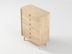 Florence Highboy Dresser in Ash Wood (Natural) by The Spalty Dog