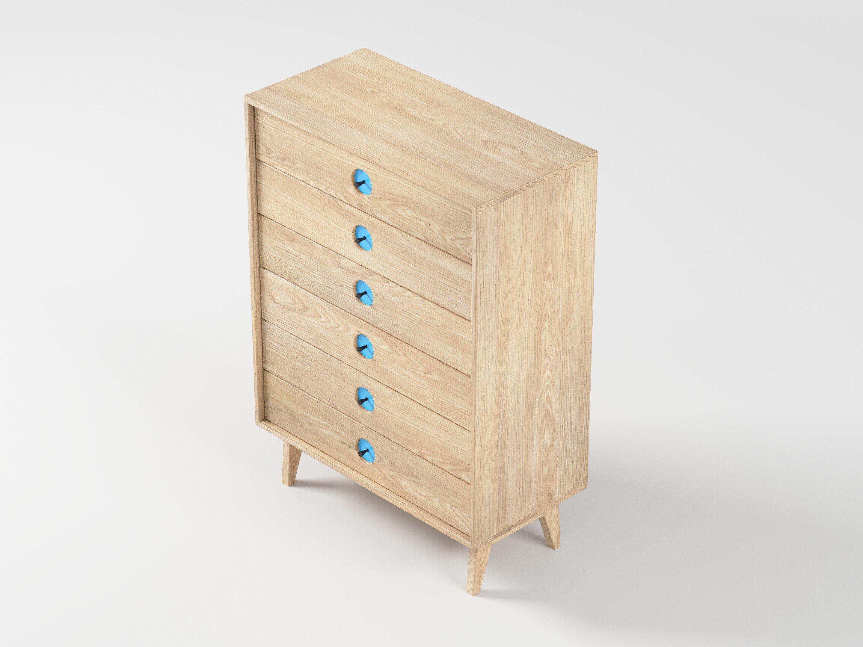Une commode highboy moderne du milieu du siècle est une solution de rangement verticale et haute, parfaite pour ceux qui apprécient l'élégance intemporelle du design du milieu du 20e siècle.

La commode haute Florence, proposée en deux bois durs