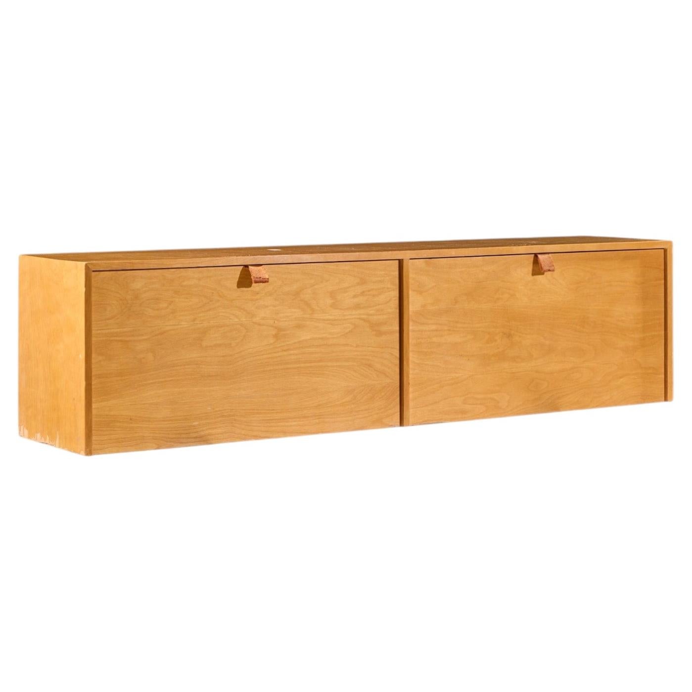 Florence Knoll 121W Mid Century Birch Hanging Credenza