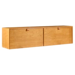 Florence Knoll 121W Mid Century Birch Hanging Credenza