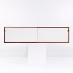 Florence Knoll 123 W 1 Mid Century Walnut Wall Mount Credenza