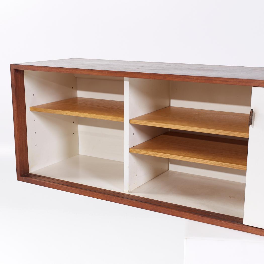 Florence Knoll 123 W 1 Mid Century Walnut Wall Mount Credenza 1