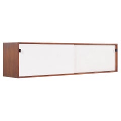 Vintage Florence Knoll 123 W 1 Mid Century Walnut Wall Mount Credenza