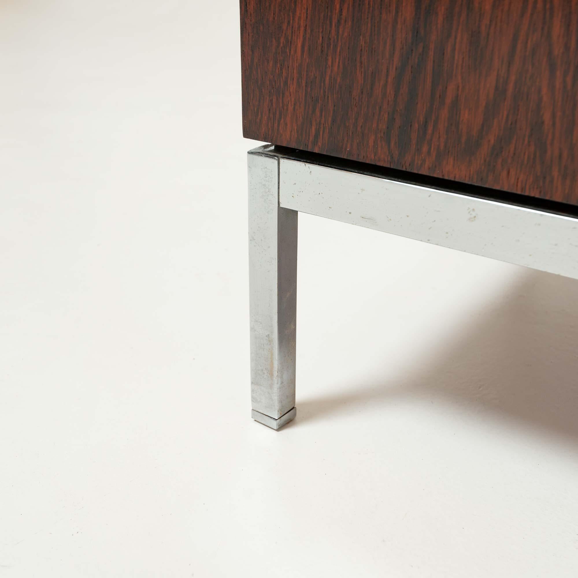 Florence Knoll 2544 Rosewood Credenza with Chrome Base and Calacatta Marble Top 13
