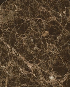 Florence Knoll 35" End Table, Polished Emperador Dark Marble & Chrome Frame