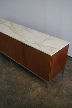 Florence Knoll 4 Position Credenza for Knoll, 1990's with Marble top