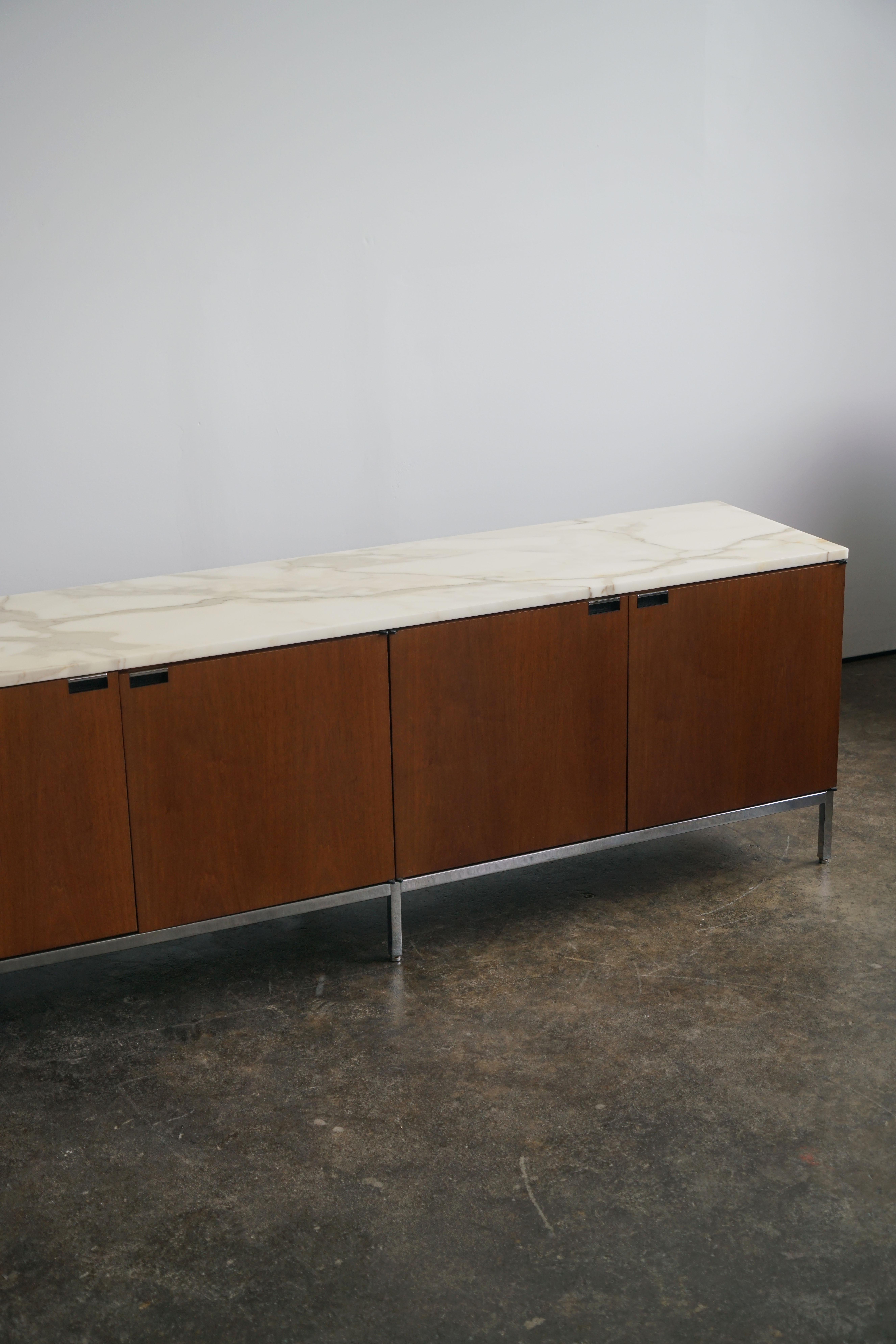 Florence Knoll 4 Position Credenza for Knoll, 1990's with Marble top 1