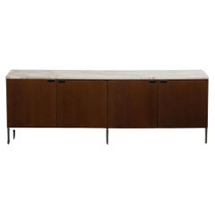 Florence Knoll 4 Position Credenza for Knoll, 1990's with Marble top