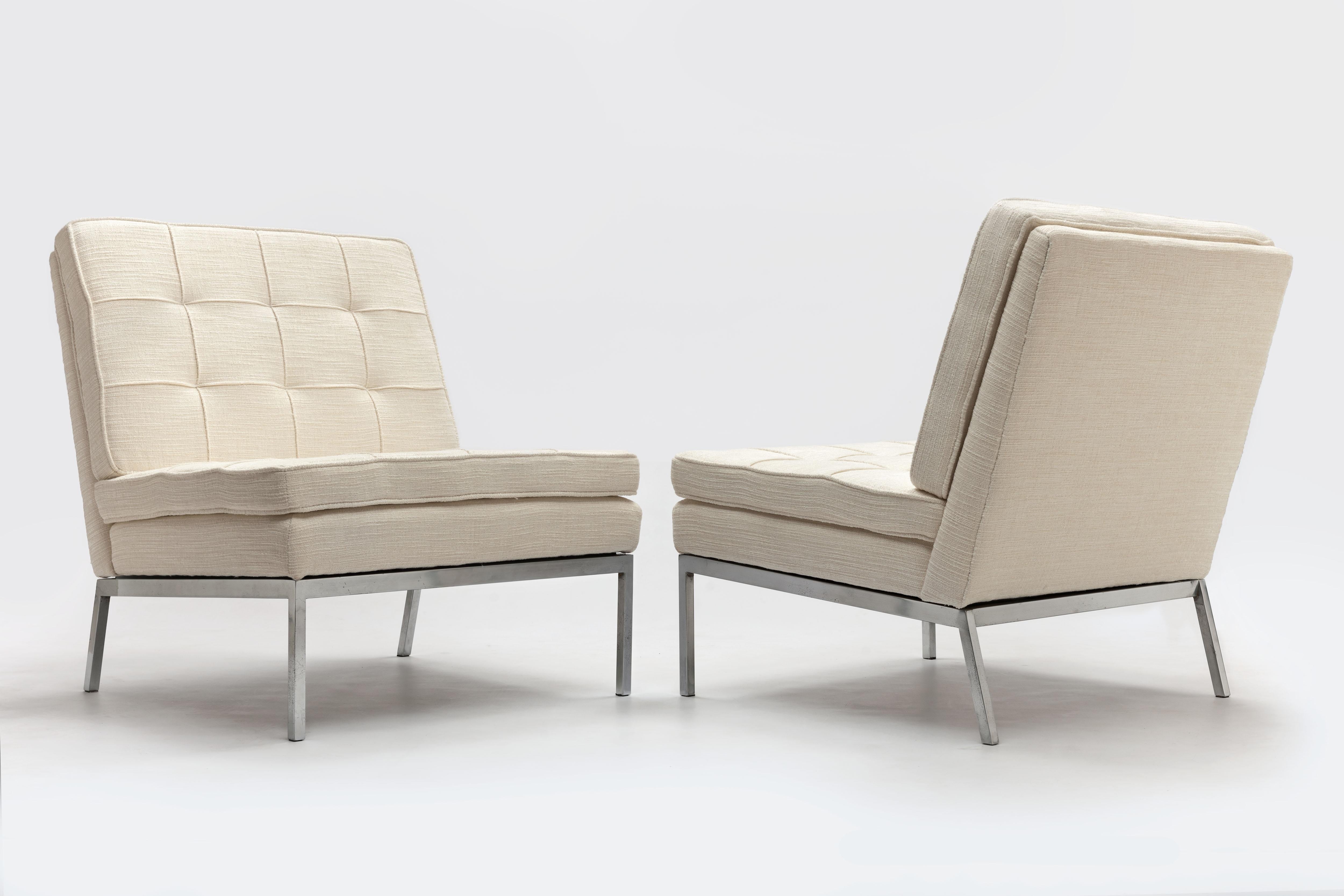 Florence Knoll 65 Slipper Chair by Knoll in Dedar Fabric 3