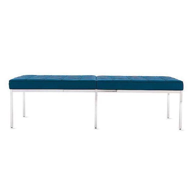 Florence Knoll Acqua Leather Bench 1