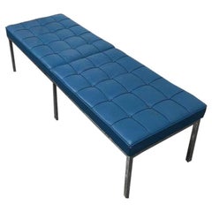 Florence Knoll Acqua Leather Bench