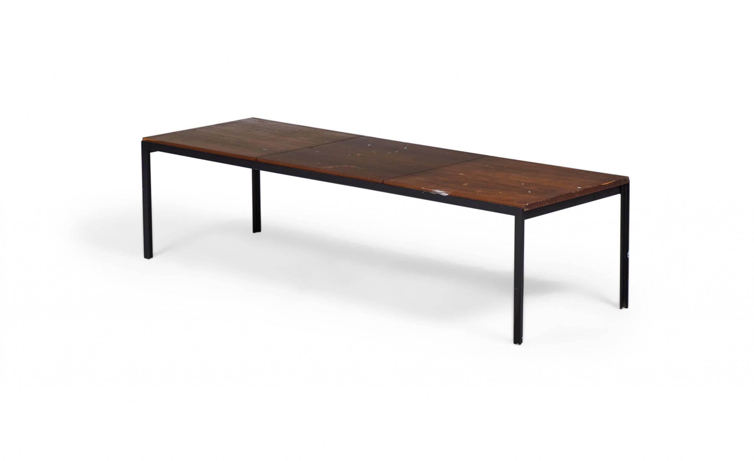 Wood Florence Knoll American Mid-Century T-Bar Walnut Coffee / Cocktail Table For Sale