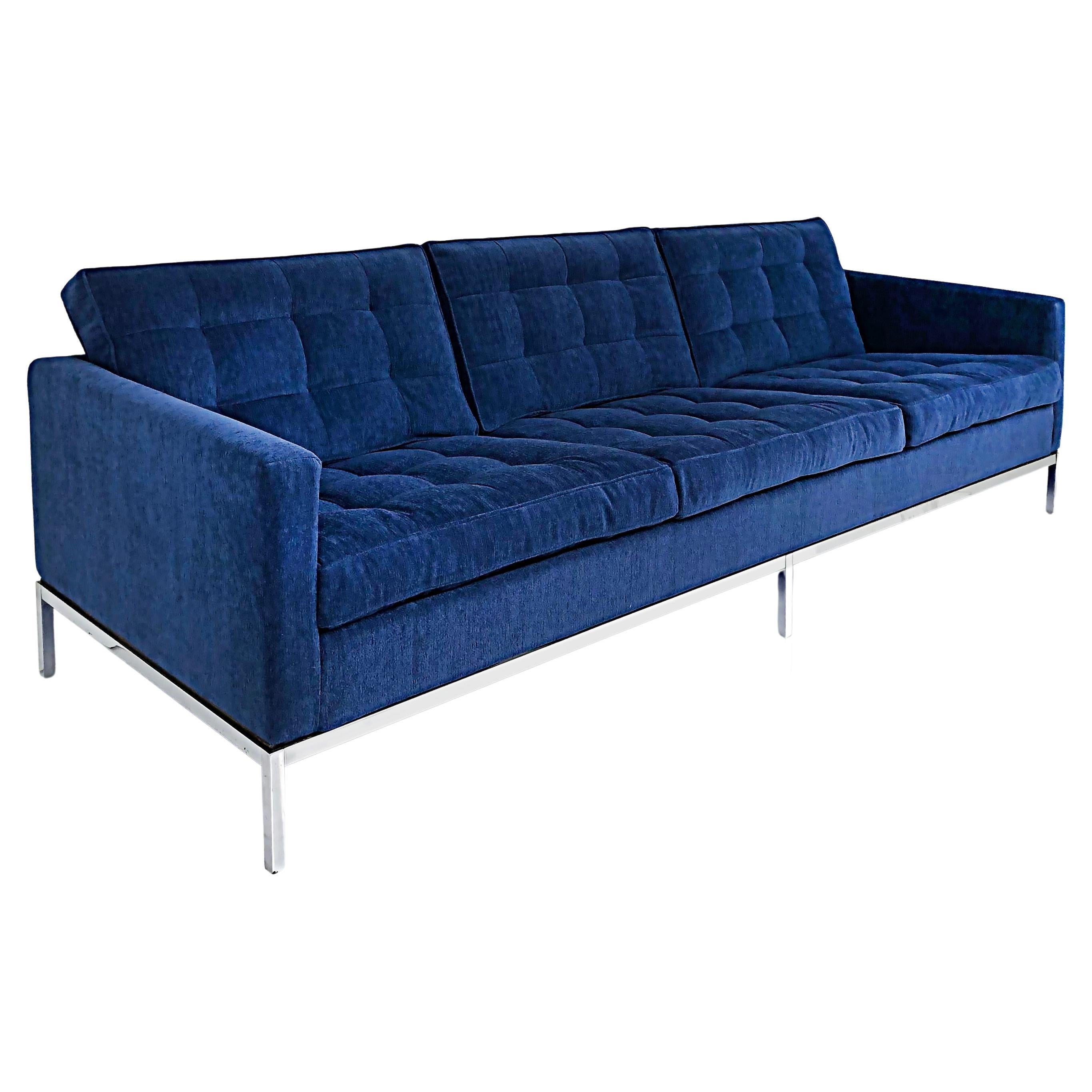 Florence Knoll Associates Mid-Century Sofa, New Kravet Fabric Upholstery