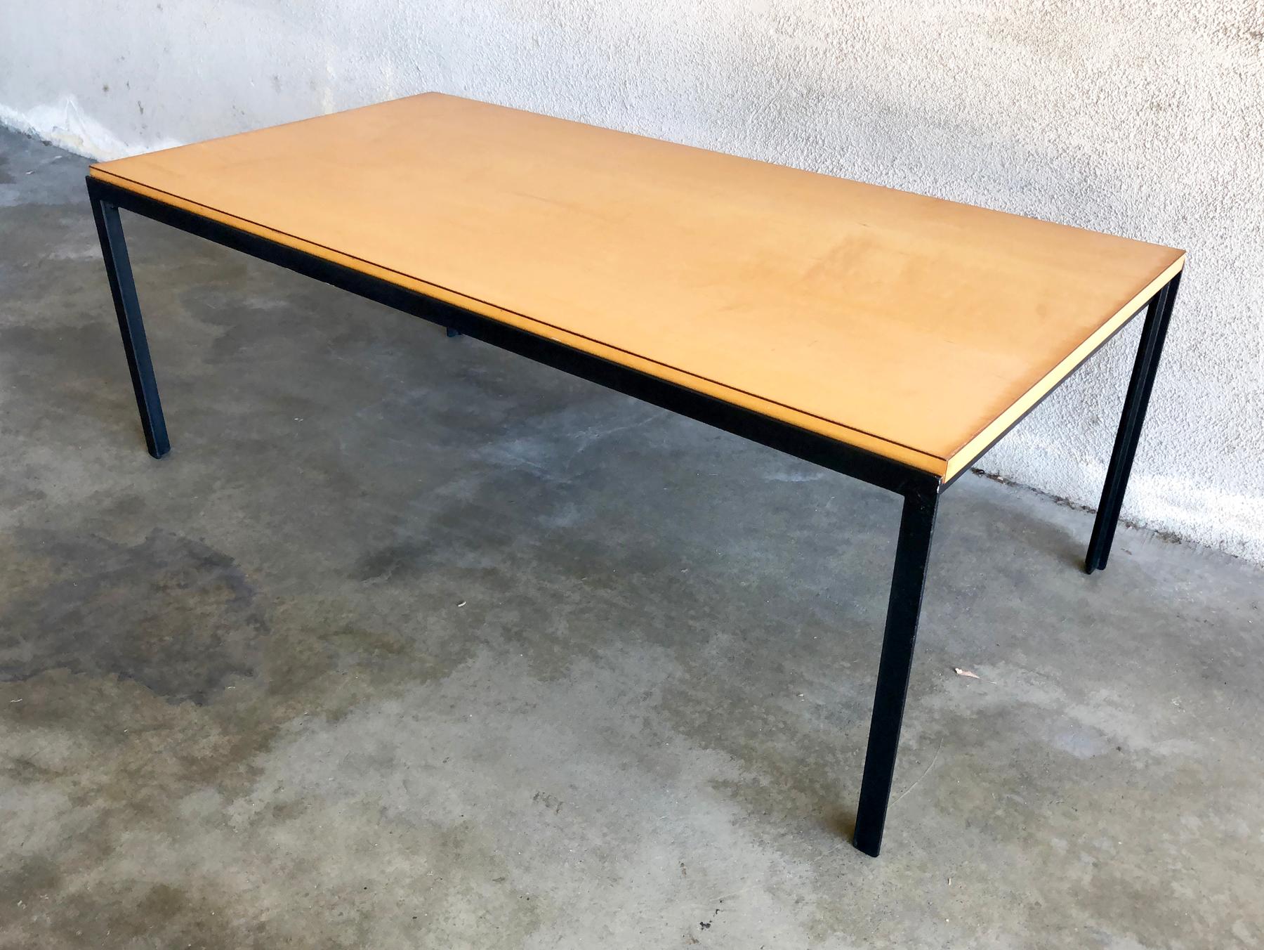 Mid-Century Modern Florence Knoll Birch T Angle Architectural Coffee Table