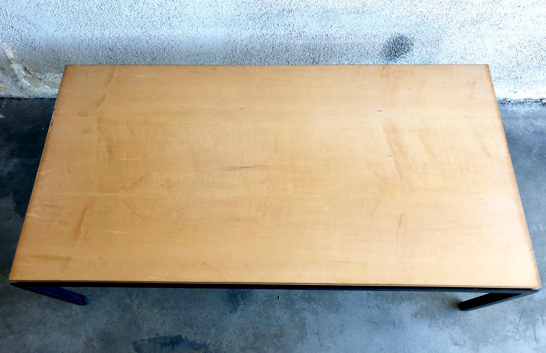 Mid-20th Century Florence Knoll Birch T Angle Architectural Coffee Table