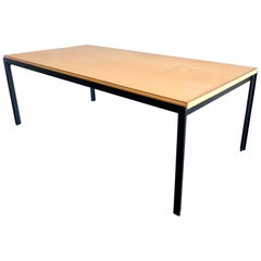 Florence Knoll Birch T Angle Architectural Coffee Table