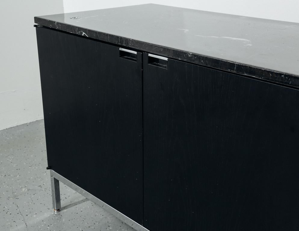 Florence Knoll Cabinet with Black Marble Top 1