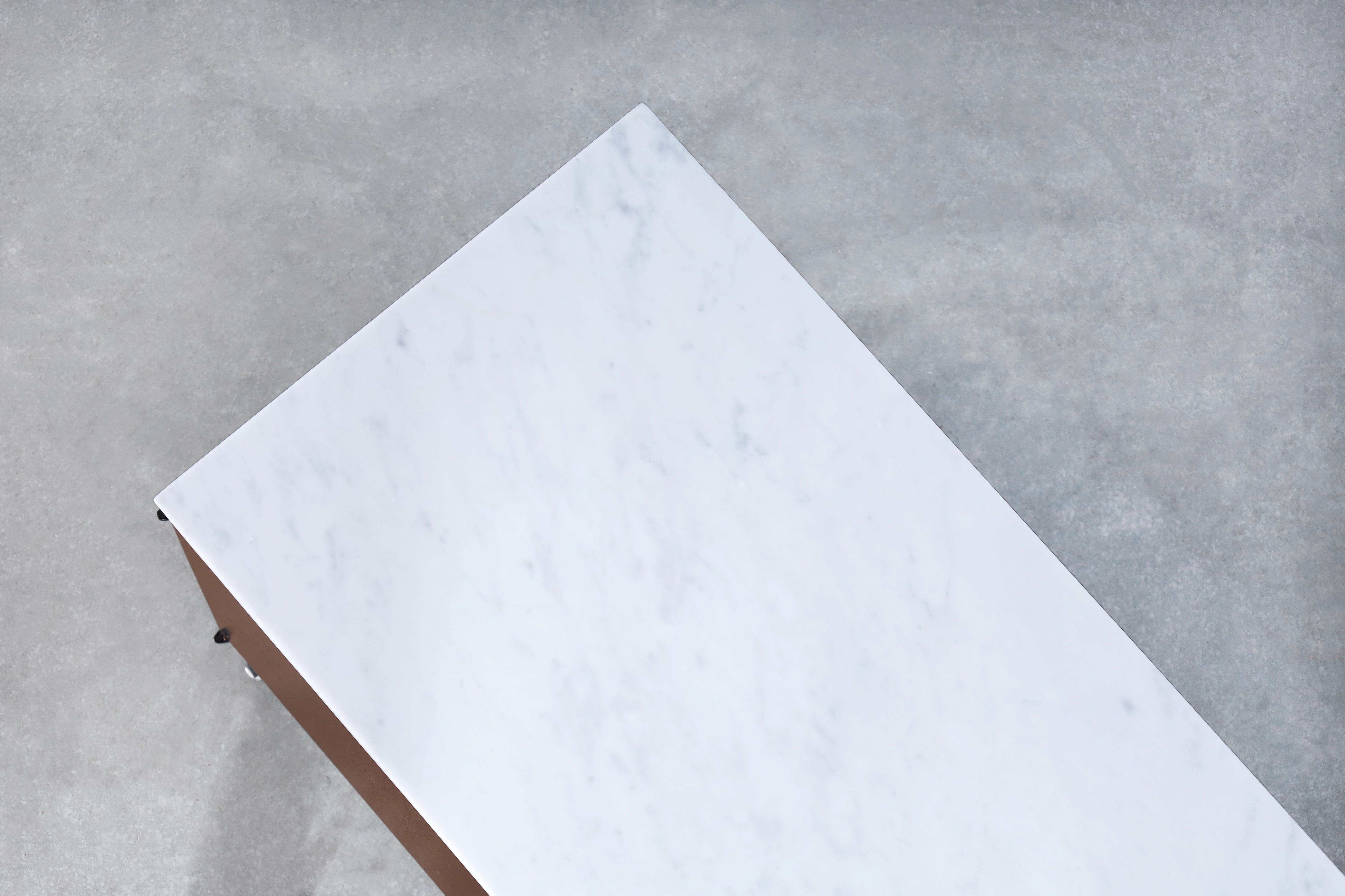 Anrichte aus Carrara-Marmor von Florence Knoll für Knoll im Angebot 4