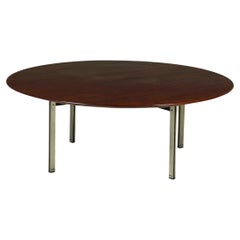 Vintage Florence Knoll Circular Parallel Bar Cocktail / Coffee Table