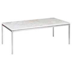 Tavolino da caffè Florence Knoll in marmo calacatta e cromo