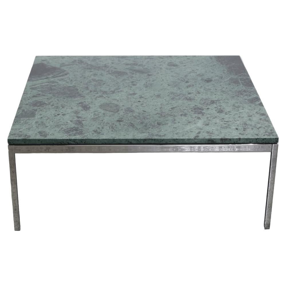 Florence Knoll Coffee Table with Verde Alpi Marble Top For Sale