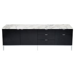 Florence Knoll Credenza Ebonized Oak and Marble