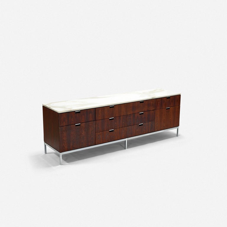 Rosewood Florence Knoll Credenza For Sale