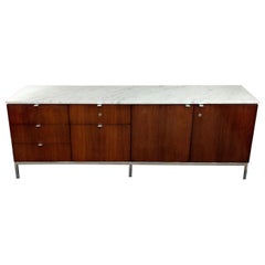 Florence Knoll Credenza in Rosewood, with Calacatta Marble Top, 1964