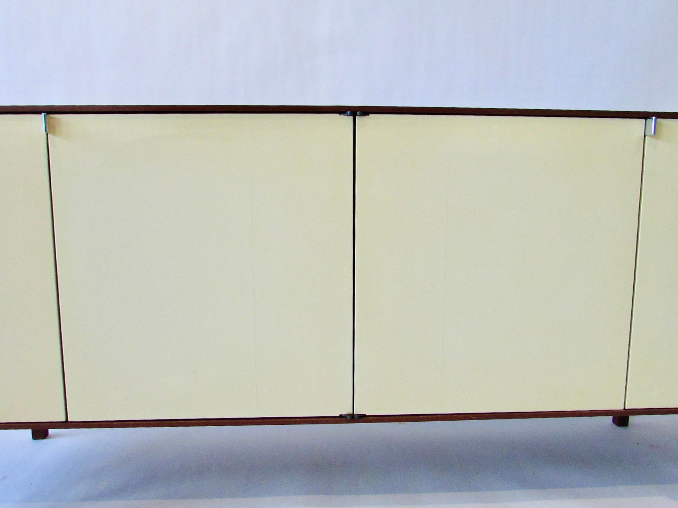 Mid-Century Modern Florence Knoll designed four door credenza for Knoll For Sale