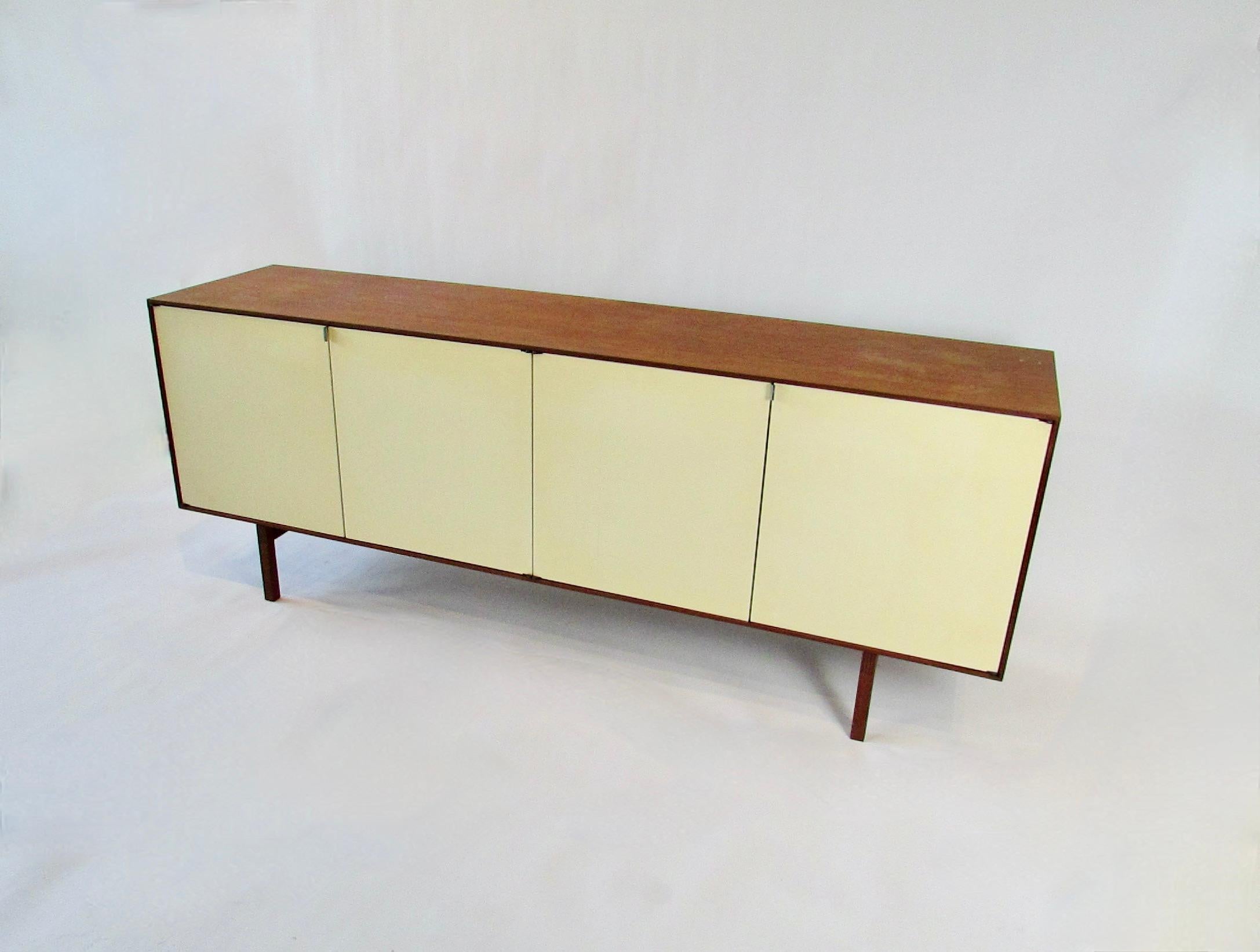 20th Century Florence Knoll designed four door credenza for Knoll For Sale