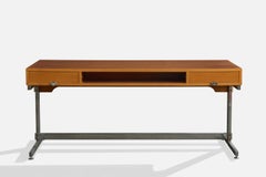 Florence Knoll, Desk, Walnut, Aluminium, USA, 1970s