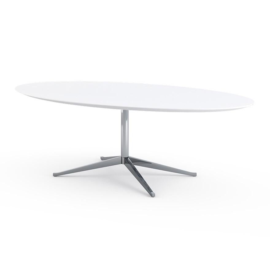 Florence Knoll Dining or Conference Desk Table Chrome Star Base X Large 3