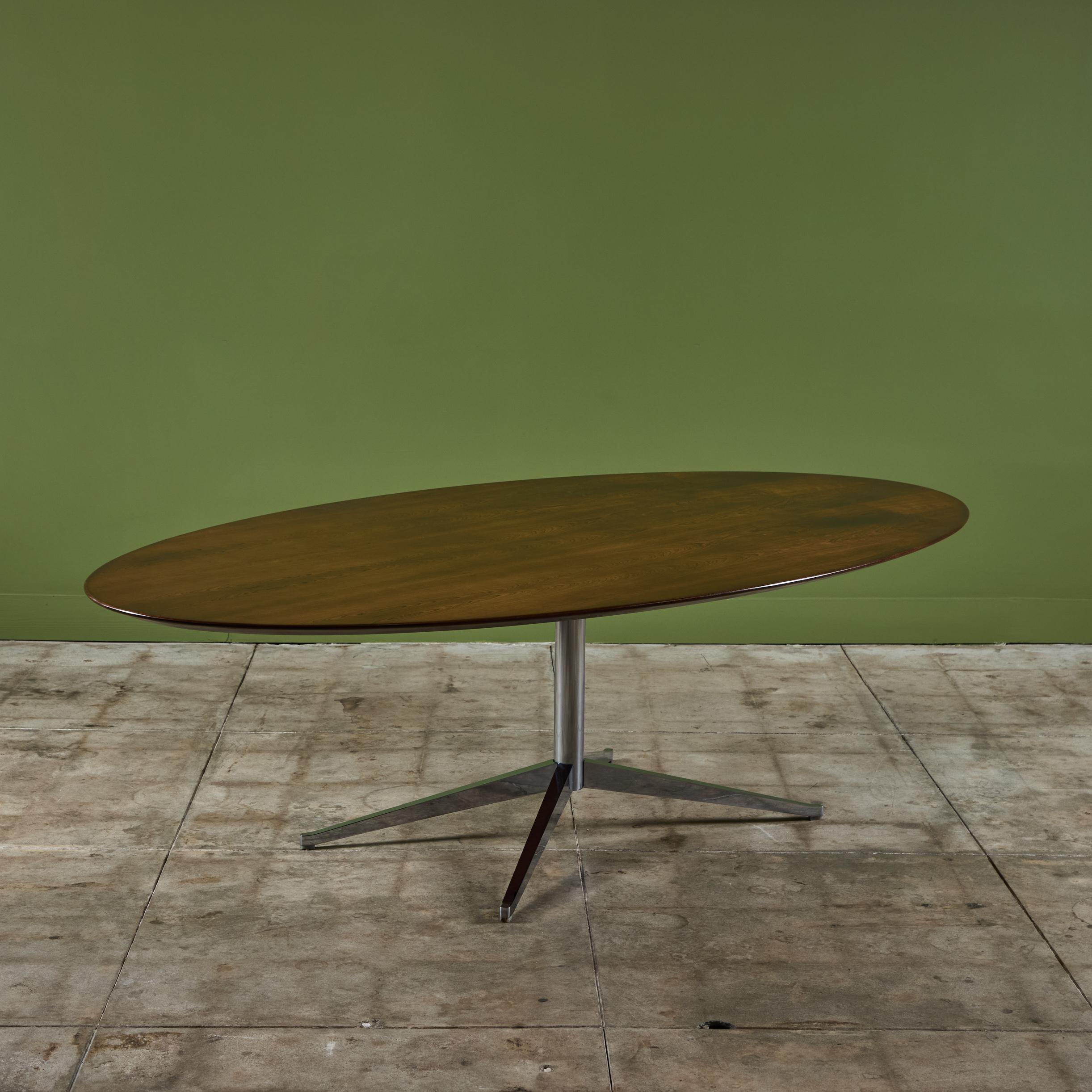 Florence Knoll Dining Table Desk In Excellent Condition In Los Angeles, CA